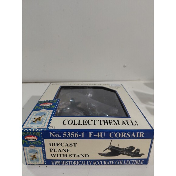 Model Power 5356-1 Postage Stamp 1:100 Scale Die Cast F-4U Corsair Airplane - Picture 12 of 13